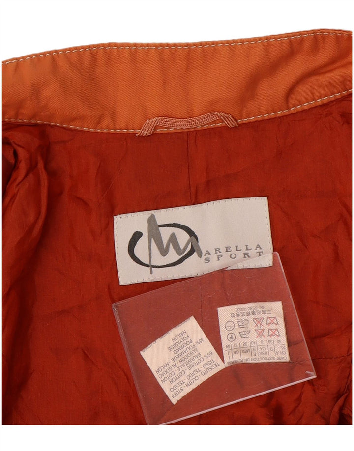 Marella Chaqueta Bomber para Mujer UK 12 Algodón Naranja Mediano