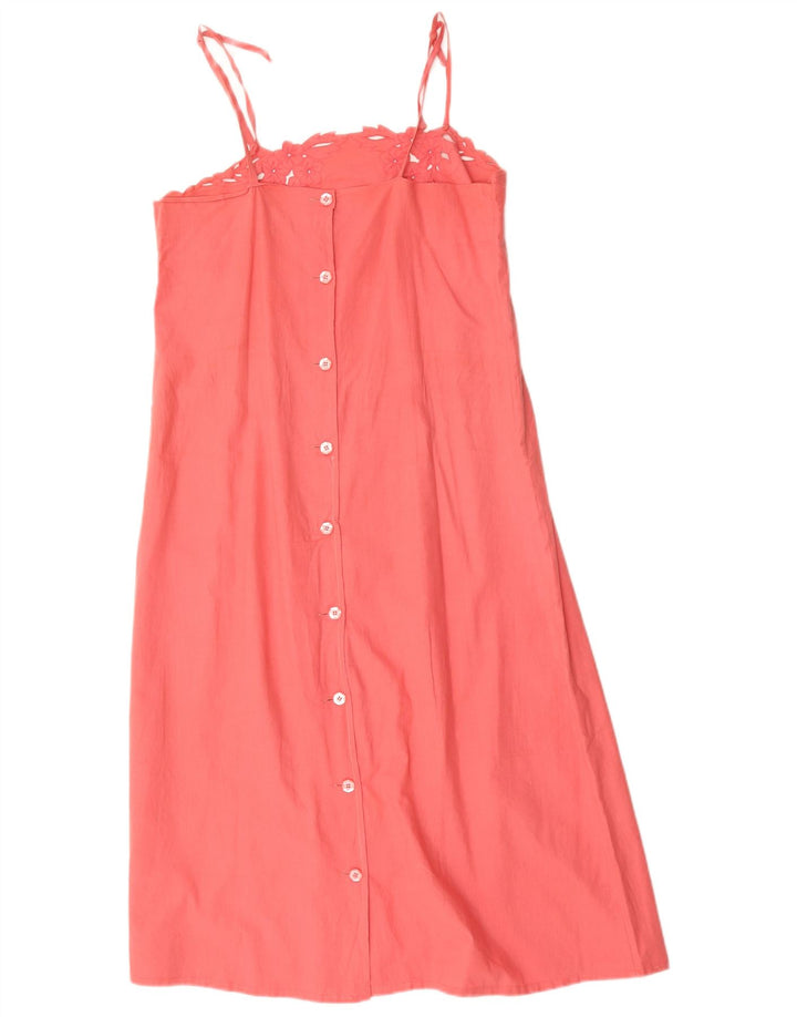 Vintage mujer Sundress Reino Unido 12 medio rosa floral