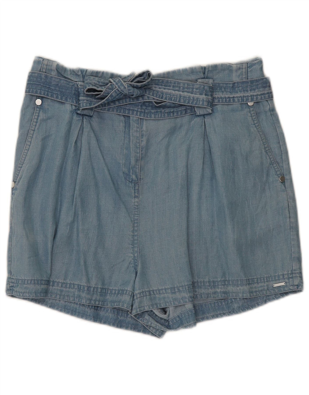 Superdry Pantalones cortos chinos para mujer UK 10 Small W32 Lyocell azul