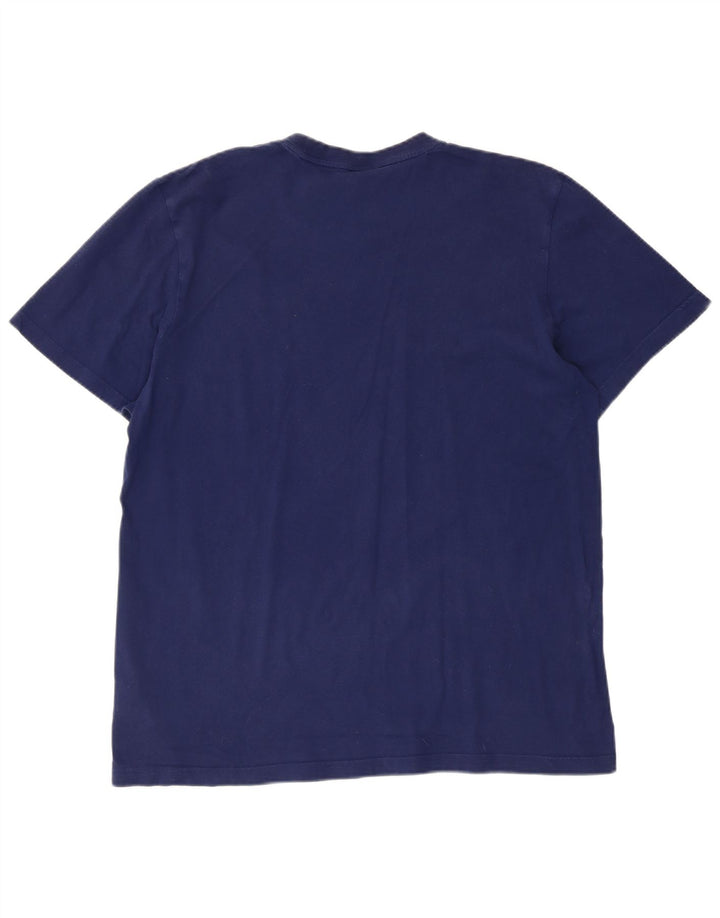 ADIDAS Camiseta Hombre Top Grande Azul Marino Algodón