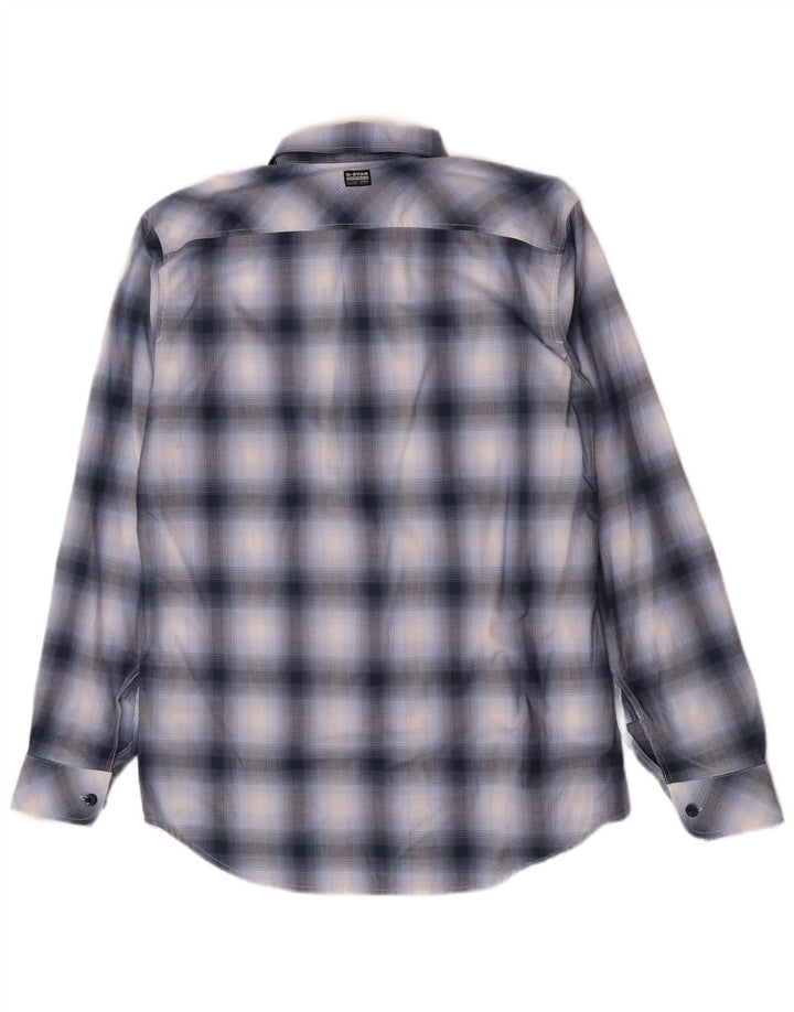 G-Star Hombre Camisa Slim Fit De Algodón A Cuadros Azul Grande