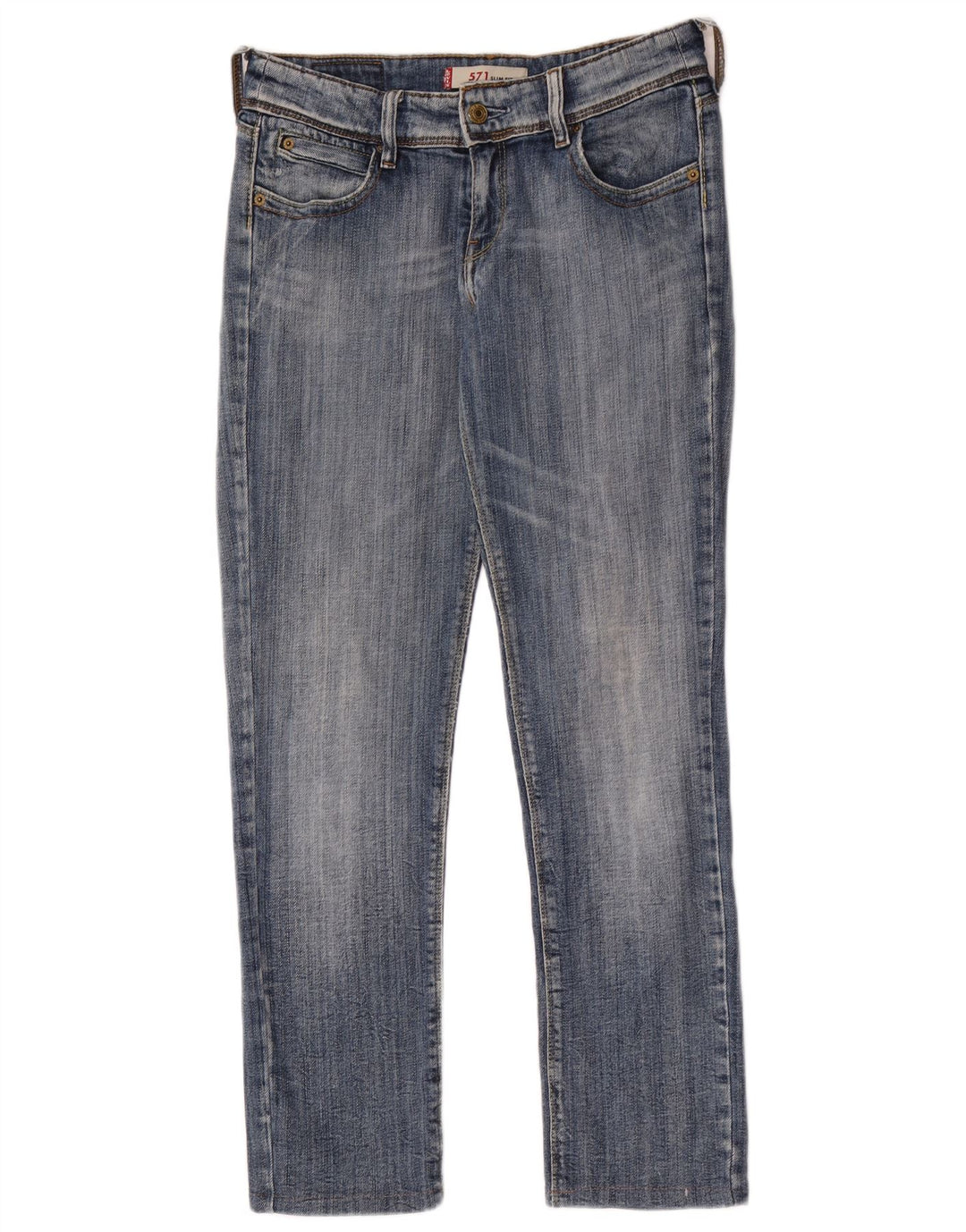 Vaqueros Levi's Mujer 571 Slim W31 L28 Algodón Azul