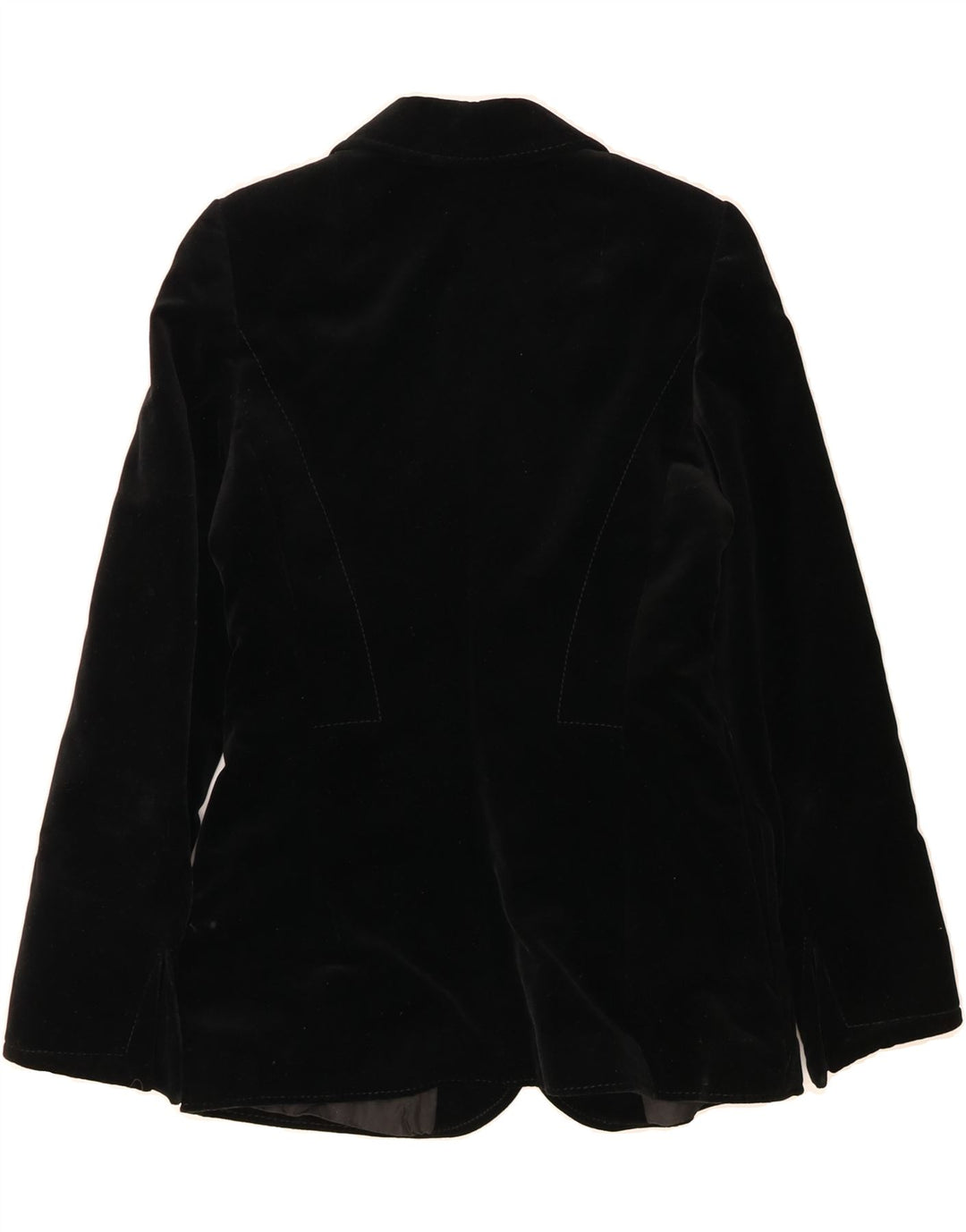 VINTAGE Womens 2 Button Blazer Jacket IT 44 Medium Black Cotton Vintage Vintage and Second-Hand Vintage from Messina Hembry 