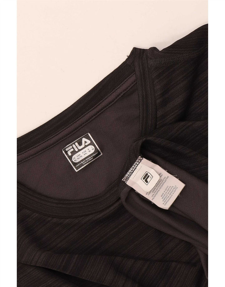 Fila Camiseta ajustada para hombre Top 2XL Gris Colorblock Poliéster