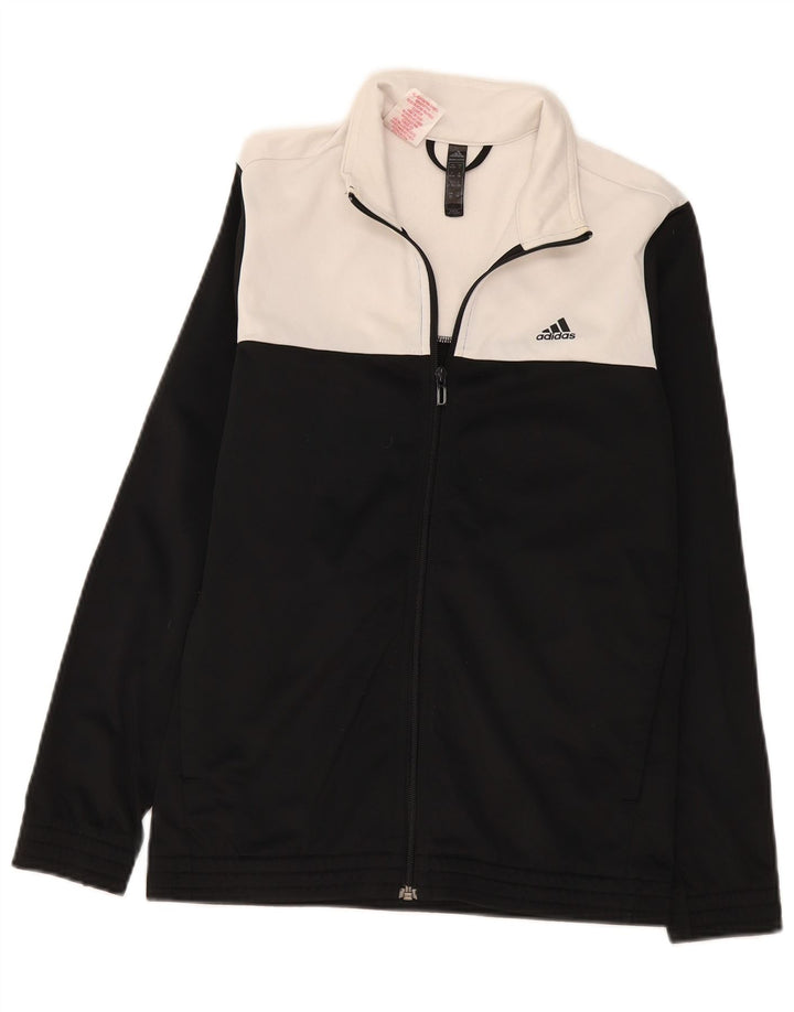Adidas - Chaqueta de chándal para niño, 13-14 años, color negro, poliéster