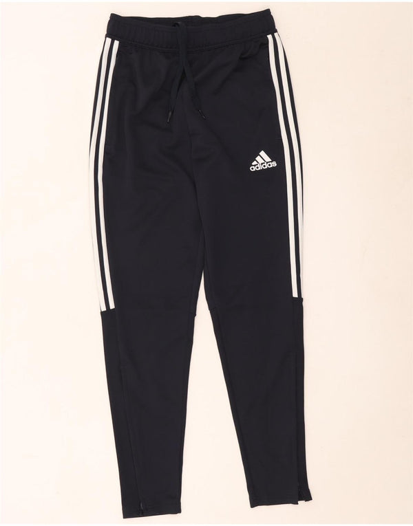 Adidas Mujer Aeroready Chándal Pantalones UK 10 Pequeño Azul Marino Poliéster