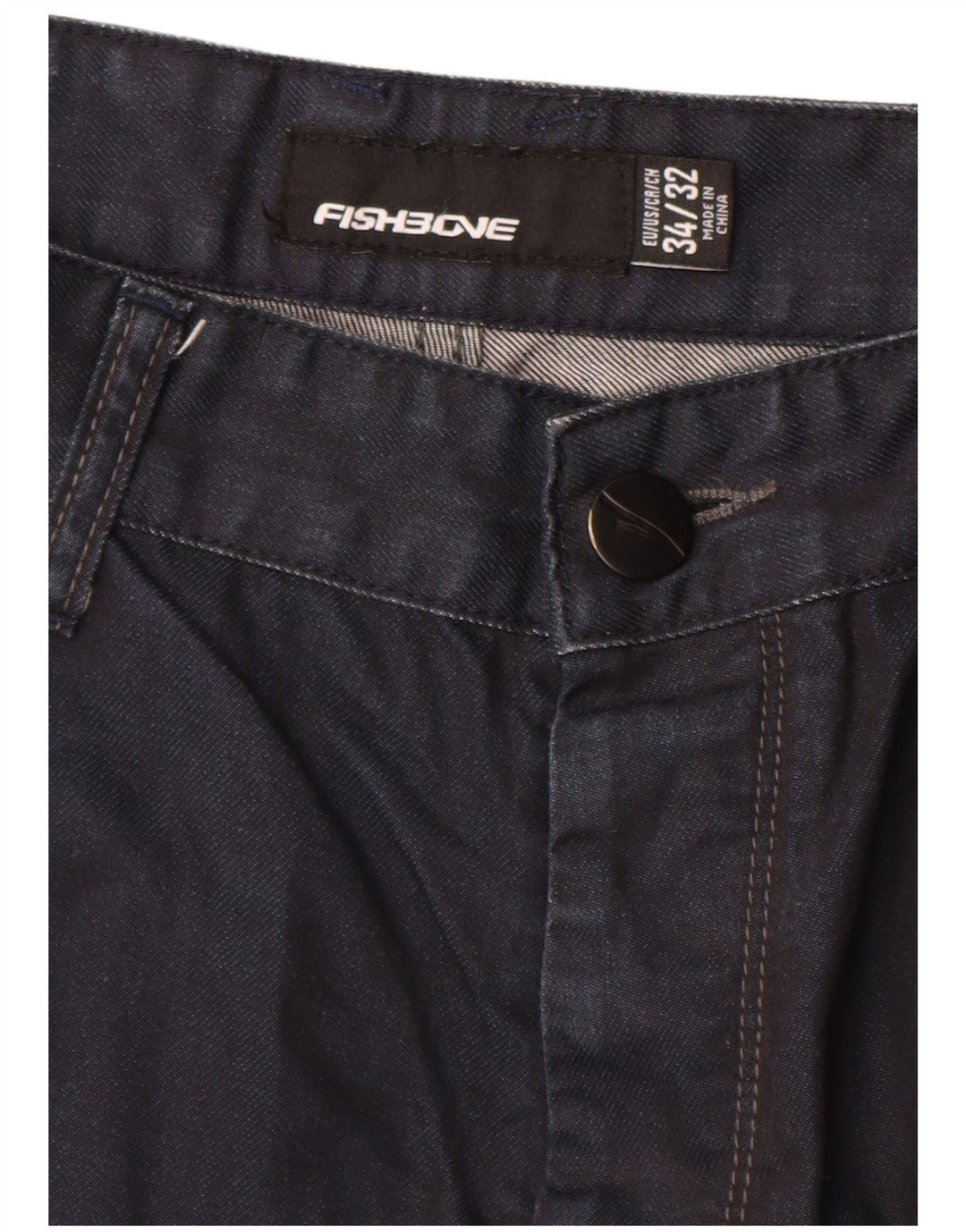FISHBONE Vaqueros rectos para hombre W34 L30 Azul marino
