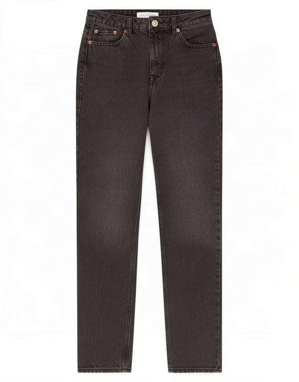 Topshop Womens Tapered Jeans W26 L27 Black Cotton