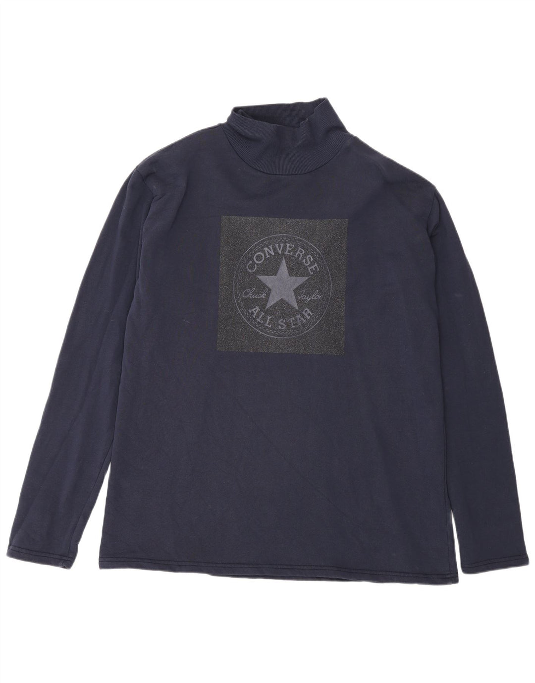 Converse Hombre Gráfico Top Manga Larga XL Azul Marino Algodón