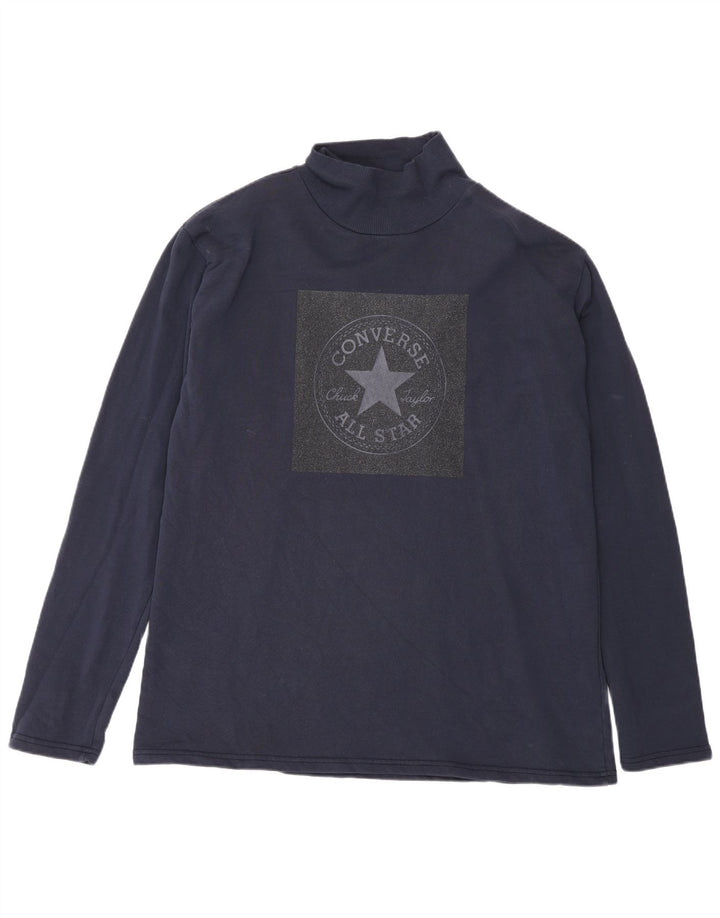 Converse Hombre Gráfico Top Manga Larga XL Azul Marino Algodón