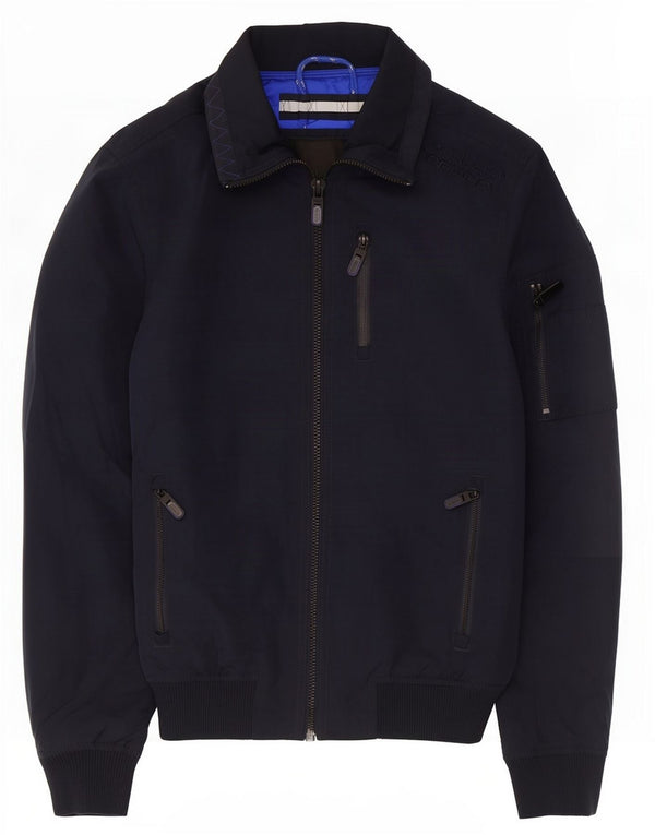 Superdry Mens Bomber Jacket UK 36 Small Navy Blue Polyester