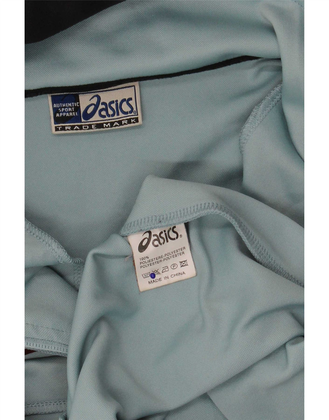 Asics - Chaqueta de chándal con capucha para hombre, color azul pequeño, poliéster