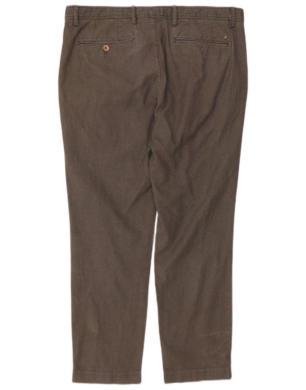 Massimo Dutti Pantalón Chino Hombre EU 46 XL W36 L28 Cuadros Caqui