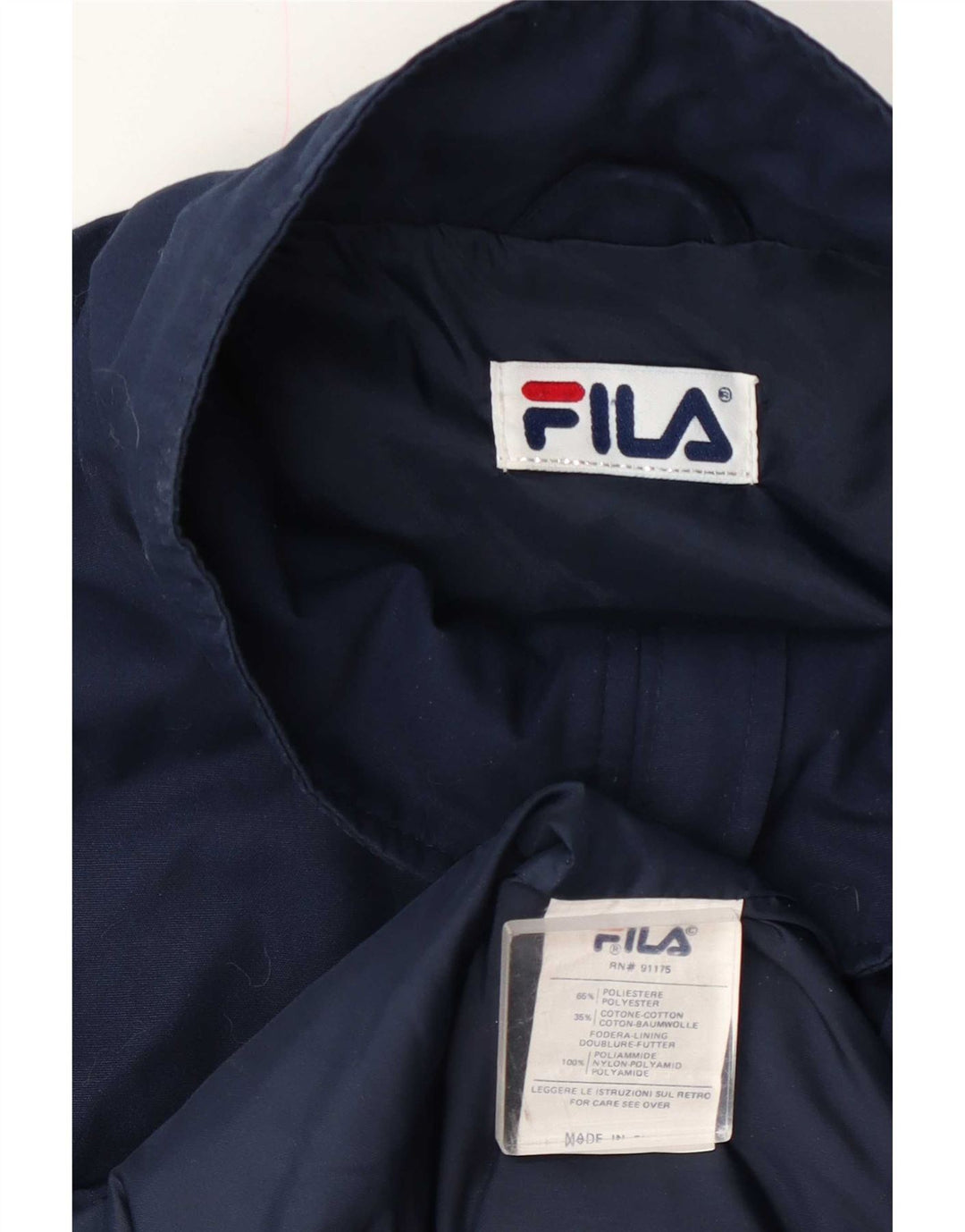 Fila Chaqueta cortavientos para hombre UK 40 Large Poliéster azul marino