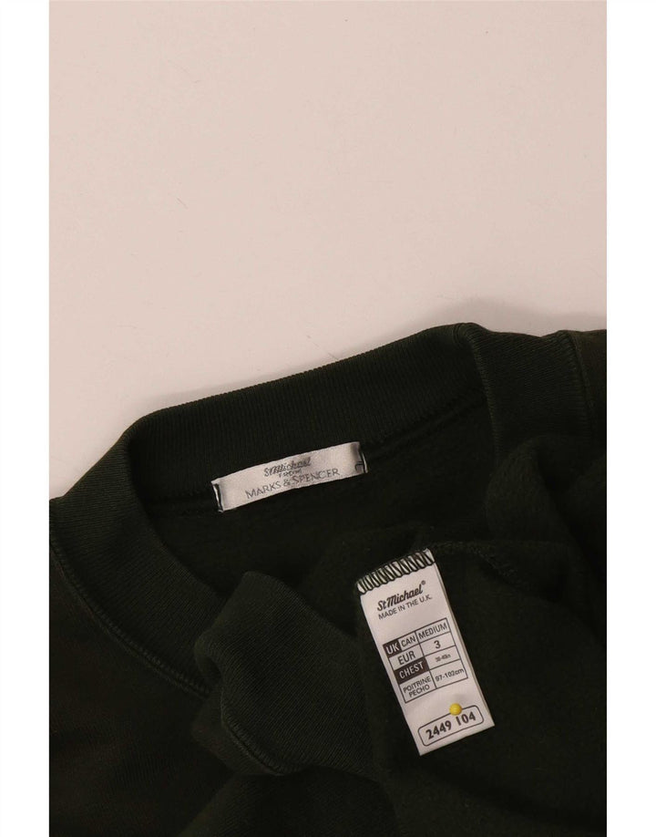 Marks & Spencer Hombre Sudadera Jumper Medium Khaki Algodón