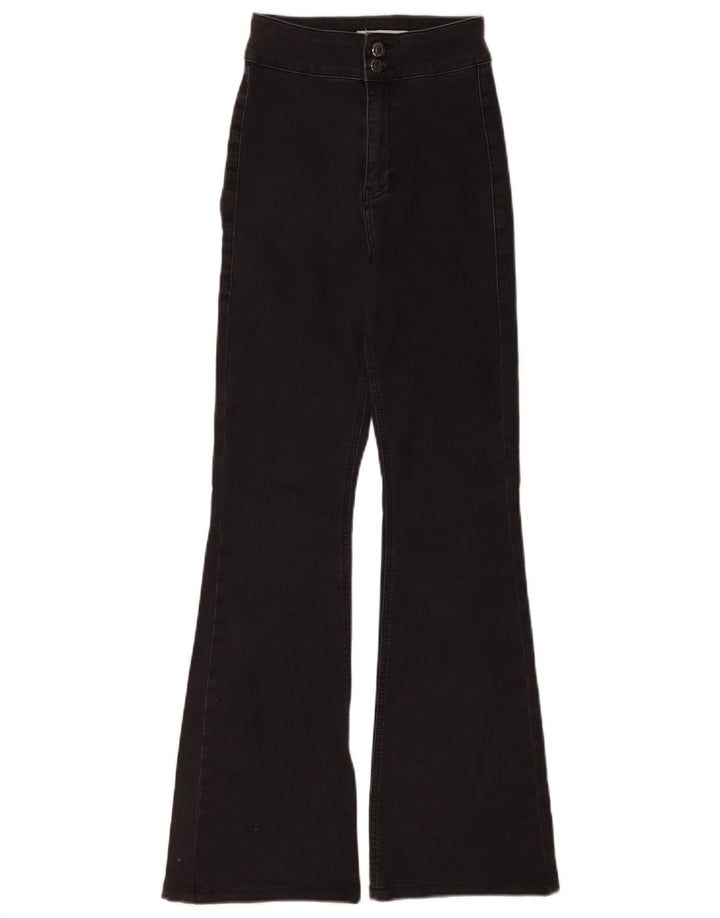 Vaqueros acampanados con tres rayas para mujer Topshop W26 L29 Algodón negro