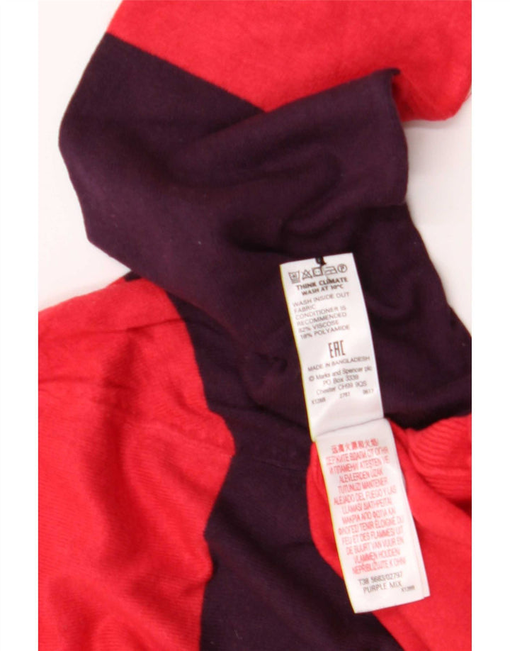 Marks & Spencer Cárdigan para mujer UK 42 Medium Red Colourblock