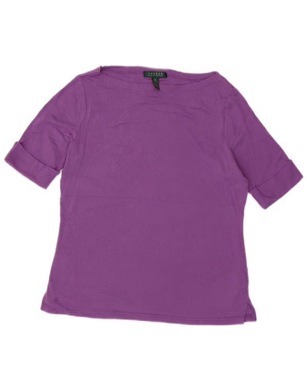RALPH LAUREN Camiseta para mujer Top UK 46 Large Púrpura