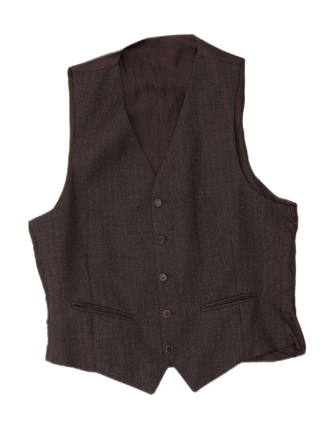 Chaleco vintage para hombre IT 52 rayas grises grandes