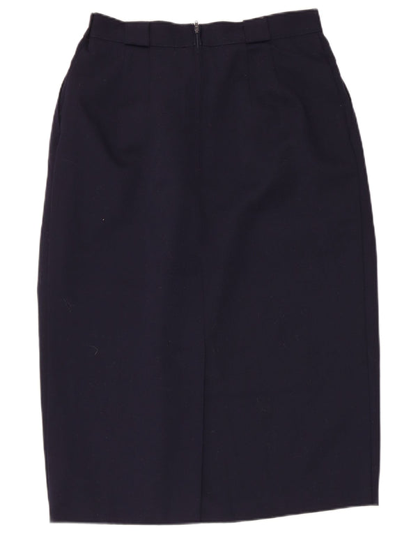 Marks & Spencer Falda lápiz de cintura alta para mujer IT 44 Medium W28 Azul marino