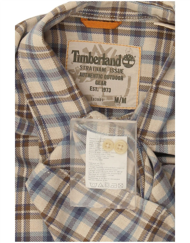 Timberland Camisa De Franela Para Hombre Algodón A Cuadros Beige Medio