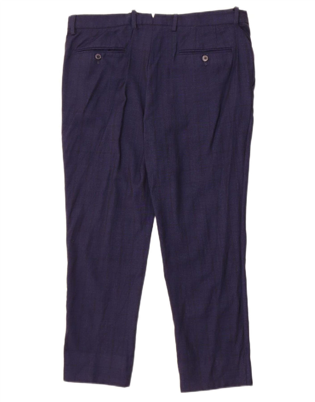 Massimo Dutti Pantalón Corto Hombre EU 44 Large W34 L25 Azul Marino Cuadros