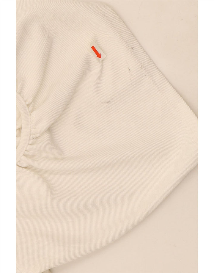 Zara Mujer Vestido Con Hombros Descubiertos UK 10 Small Blanco