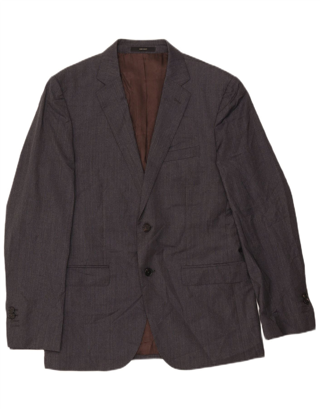 Massimo Dutti Chaqueta Blazer De 2 Botones Hombre EU 50 Lana Gris Medio