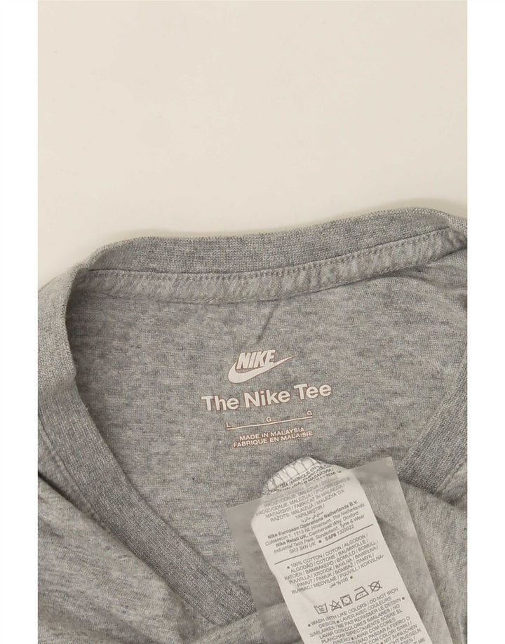 Camiseta Nike Hombre Top Grande Gris Algodón