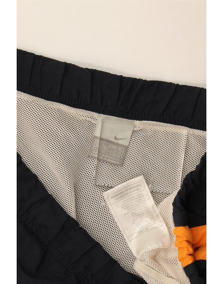 Nike - Pantalones cortos deportivos con estampado para hombre, talla grande, color azul marino, poliéster