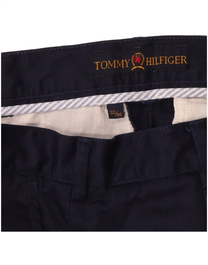 TOMMY HILFIGER Pantalón chino recto para hombre W32 L30 Azul marino