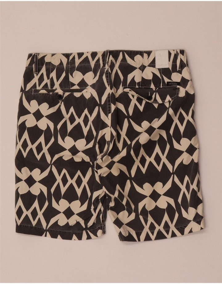 Pantalones cortos chinos Scotch & Soda para hombre W32 Medium Black Geométrico