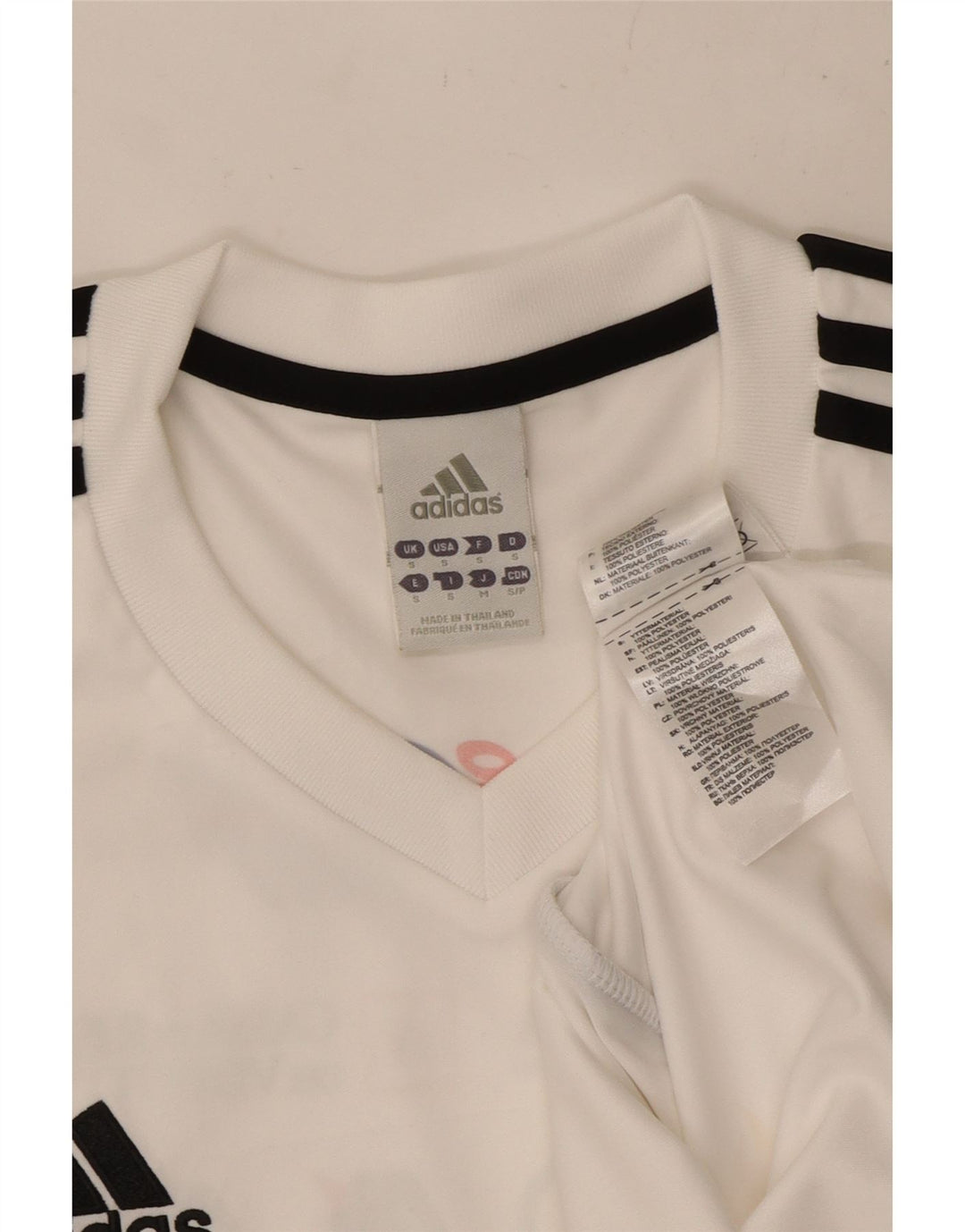 ADIDAS Mens Climalite Graphic Camiseta Top Pequeño Poliéster Blanco