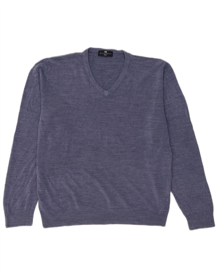 Marks & Spencer Suéter con Cuello en V Blue Harbor para Hombre Acrílico Azul Grande