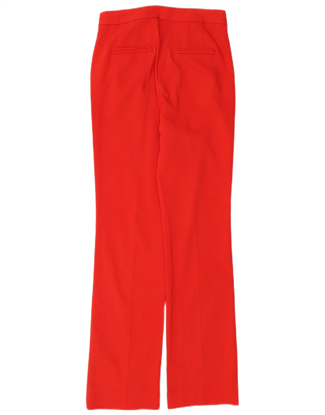 Zara Mujer Pantalones Casuales Rectos Medianos W28 L34 Rojo