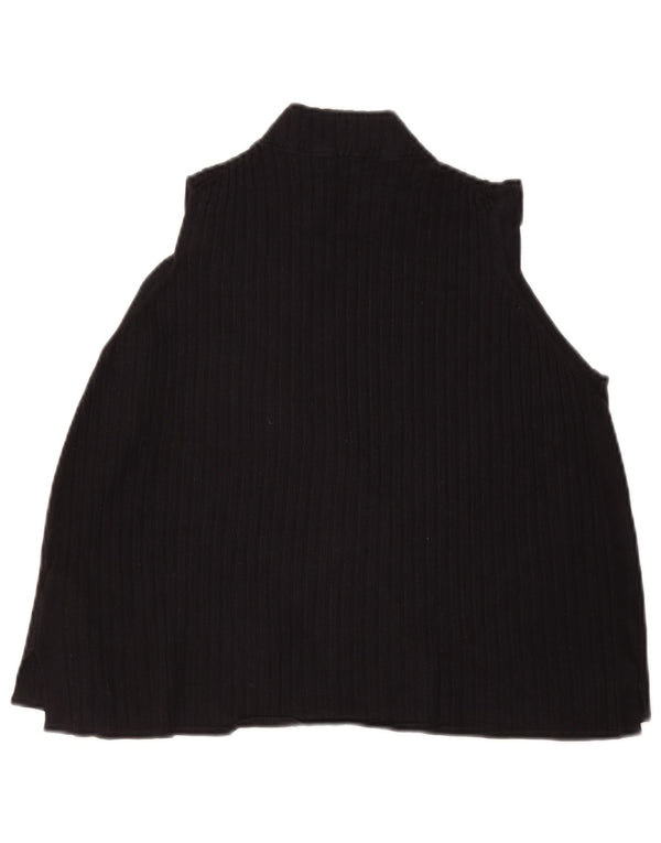 Marks & Spencer Top corto sin mangas para mujer UK 20 2XL Viscosa negra