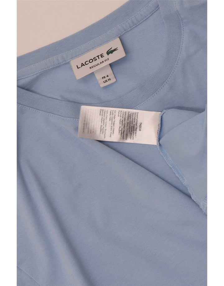 Lacoste - Camiseta de corte regular para hombre, talla 4, algodón azul mediano