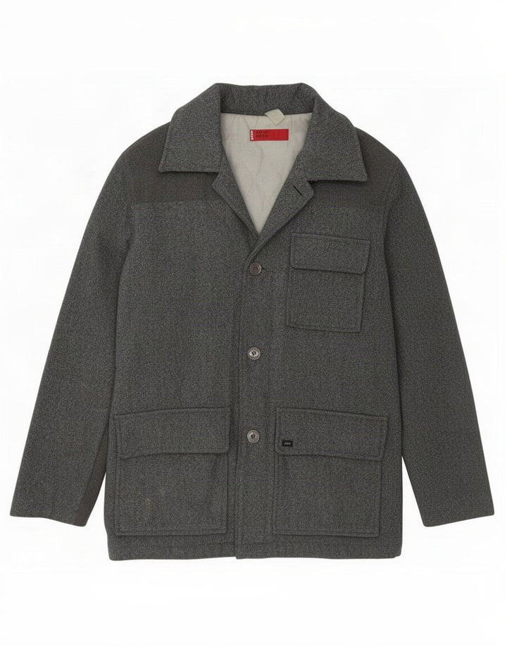 Levi's Abrigo cortavientos de 3 botones para hombre UK 38 Lana gris medio