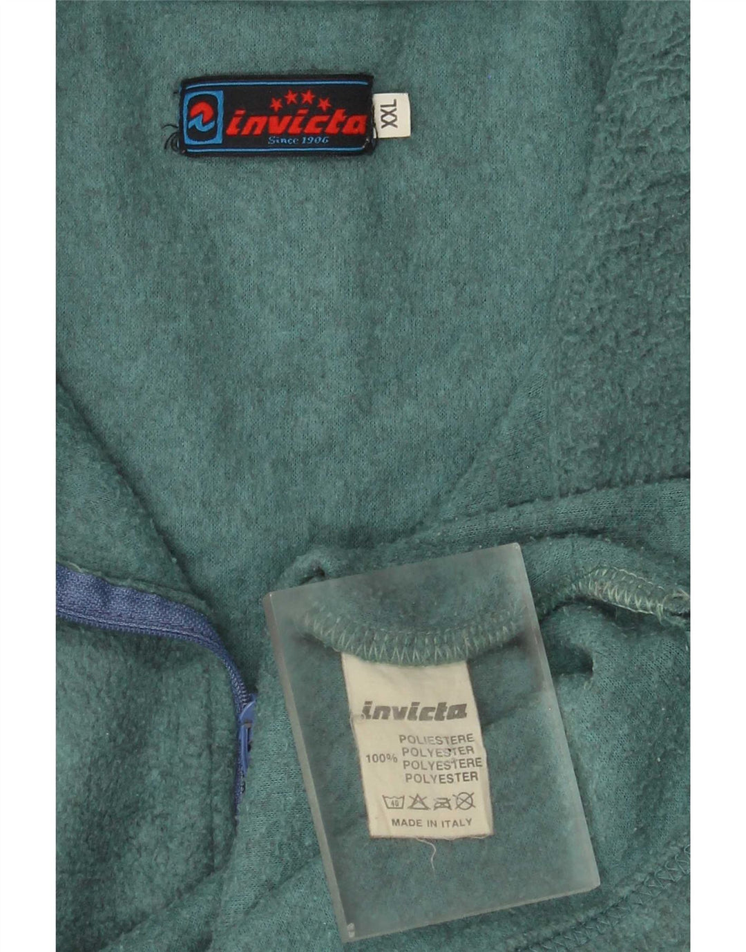Invicta Jersey polar con cremallera y cuello para hombre 2XL Poliéster verde