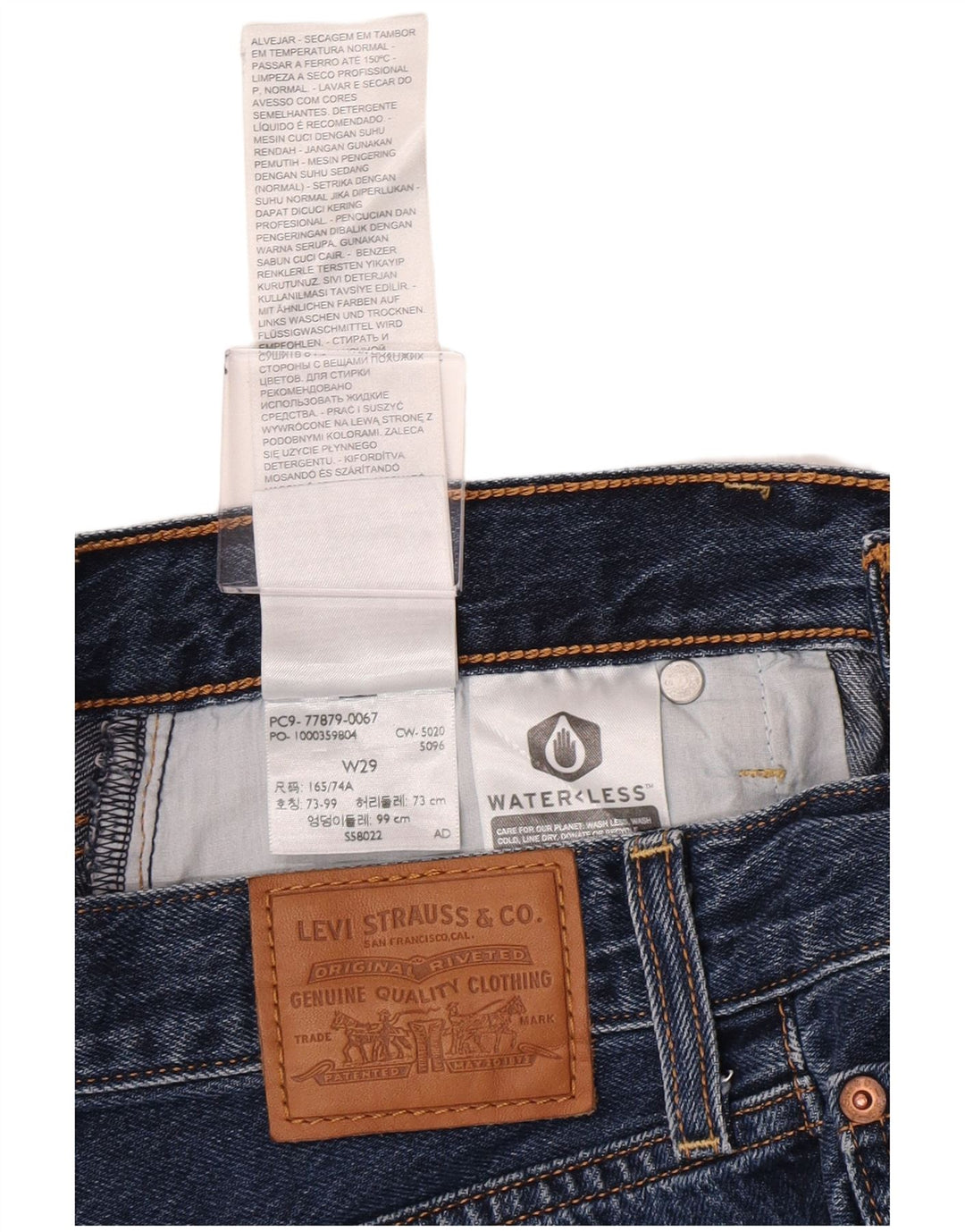 Levi's Mujer Ribcage Denim Shorts W29 Medium Azul Marino Algodón