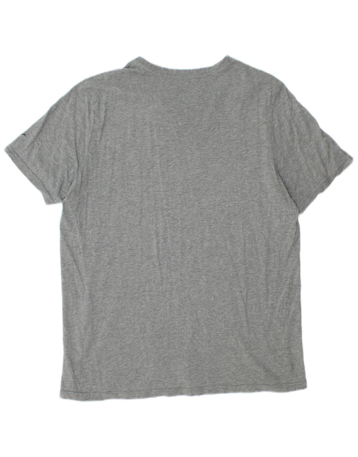 PUMA Camiseta gráfica para hombre Top grande gris moteado