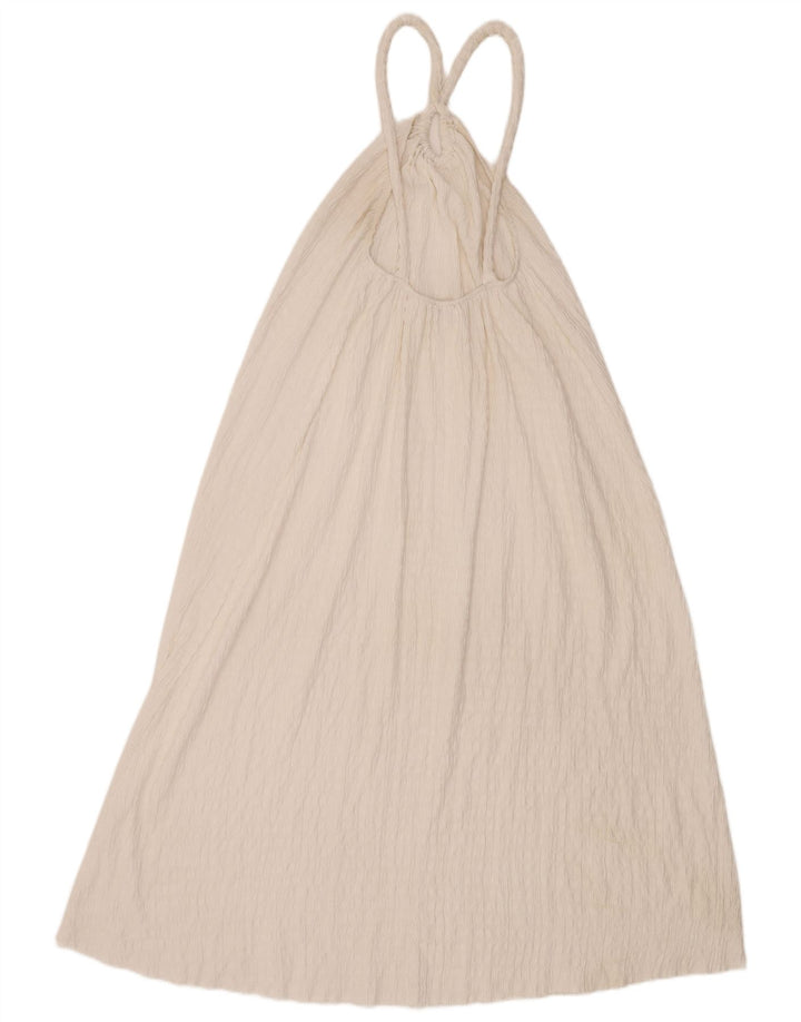 Zara Mujer Vestido Halter Tent Reino Unido 44 Medio Blanco