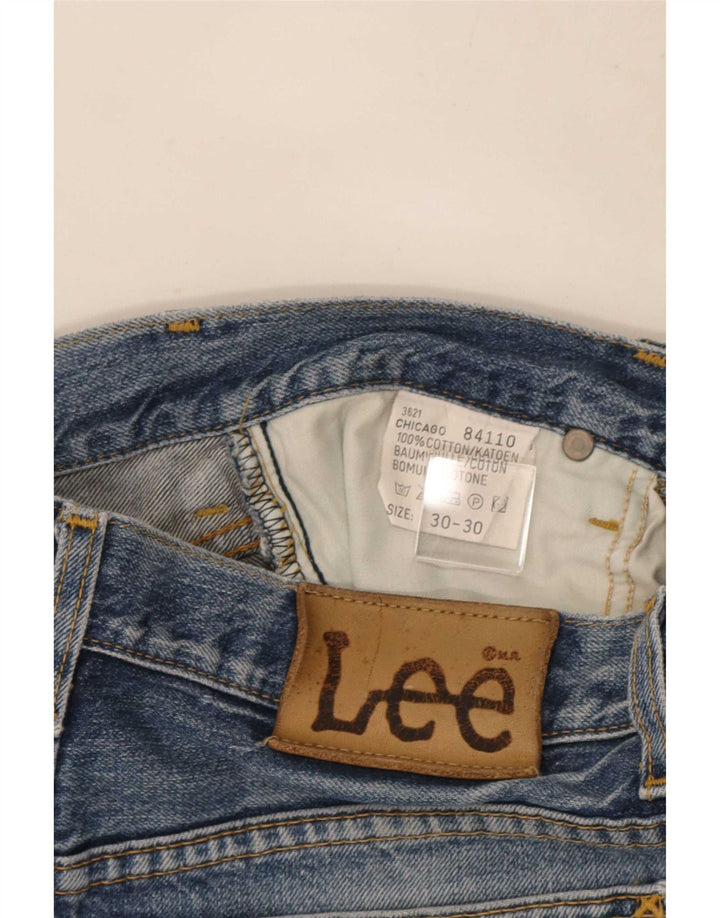 Lee Mens Chicago Pantalones Cortos De Mezclilla Desgastados W30 Algodón Azul Medio