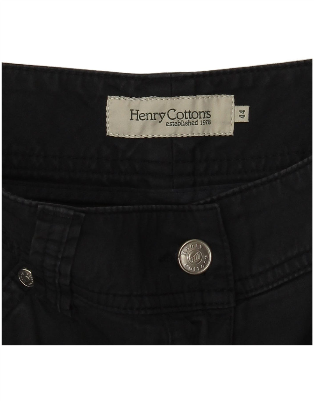 HENRY COTTONS Pantalones cortos casuales para mujer IT 44 Medium W34 Azul marino
