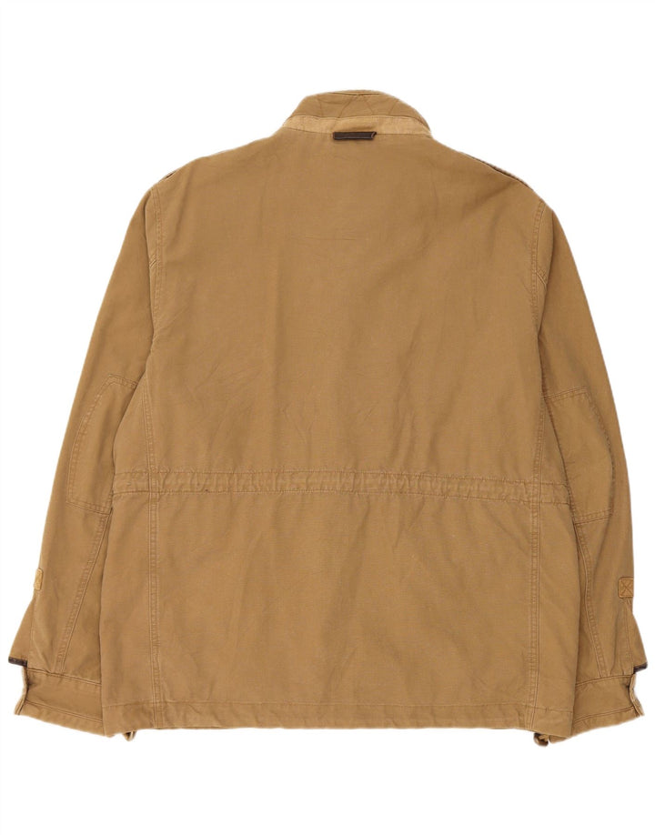 Chaqueta militar para hombre Fat Face UK 40 Large Algodón beige
