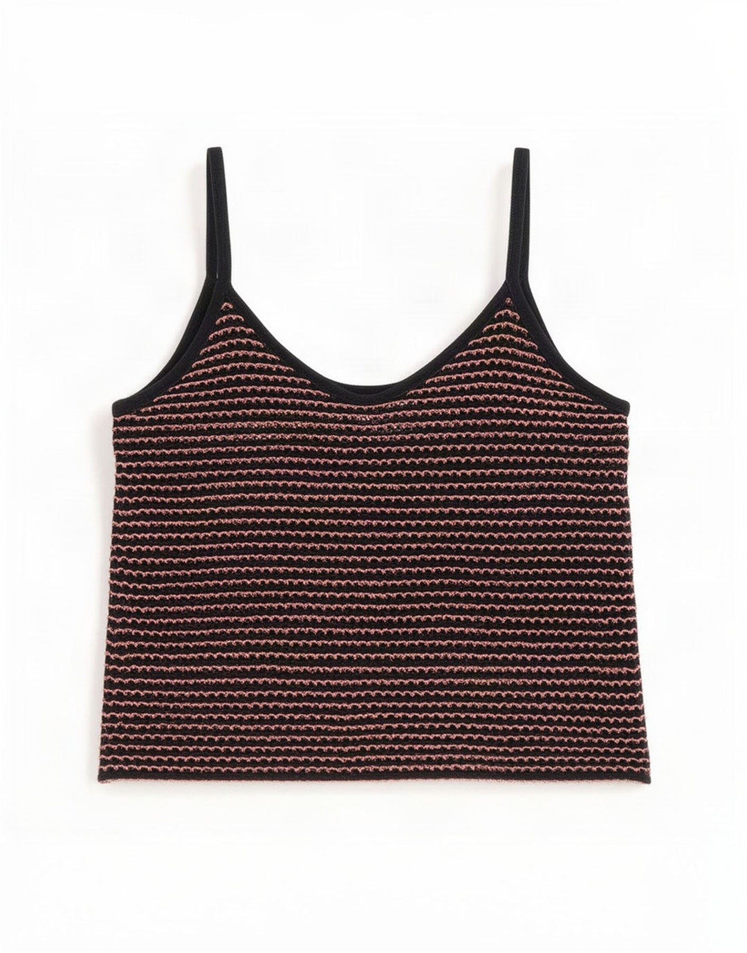 Zara Mujer Crop Cami Top UK 10 Small Azul Marino Rayas