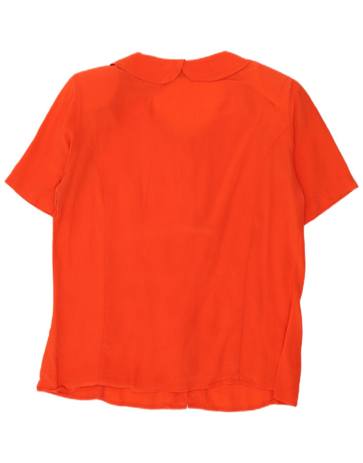 Mazzonetto Blusa Camisa Manga Corta Mujer IT 44 Medium Naranja