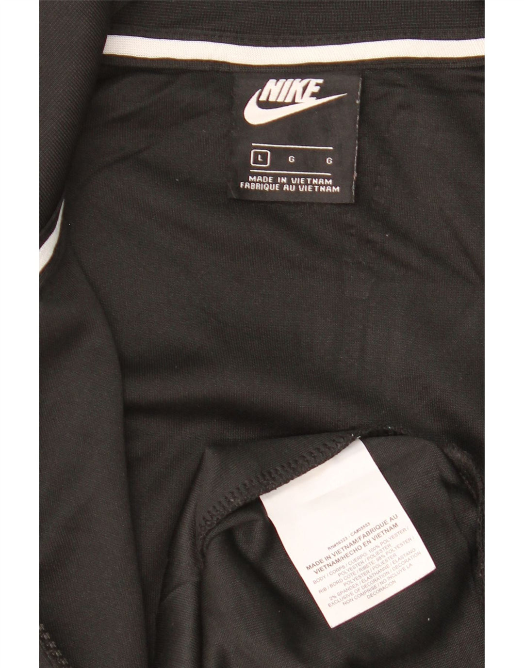 NIKE Mens Graphic Chándal Top Chaqueta Grande Negro Colorblock Poliéster
