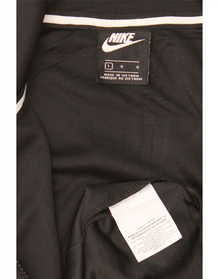 NIKE Mens Graphic Chándal Top Chaqueta Grande Negro Colorblock Poliéster