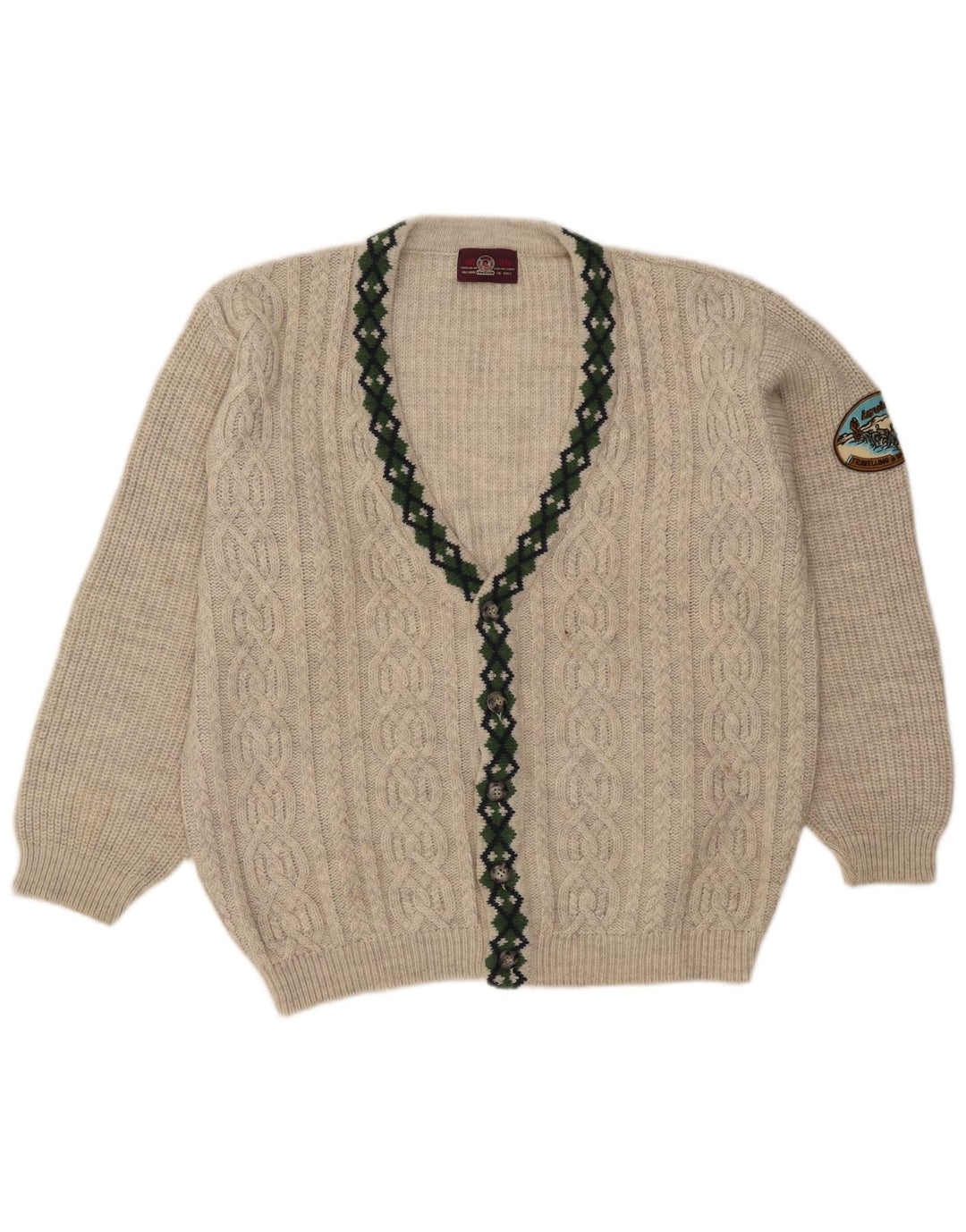Invicta Cárdigan holgado para hombre de lana gris medio